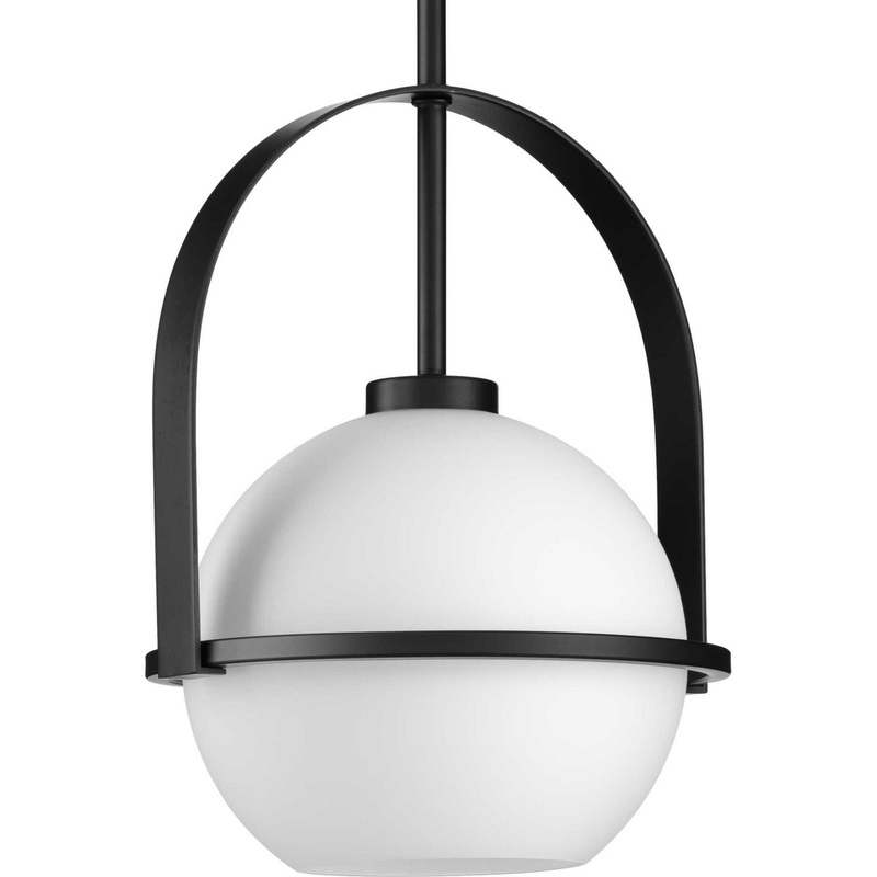 Delayne One Light Pendant in Matte Black