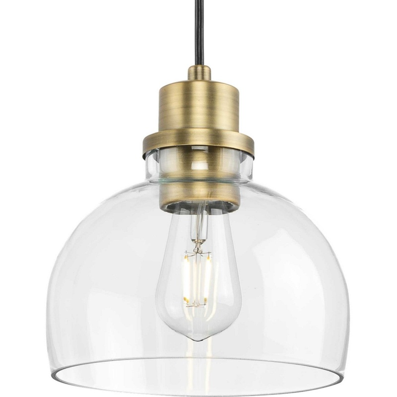 Garris One Light Mini Pendant in Vintage Brass
