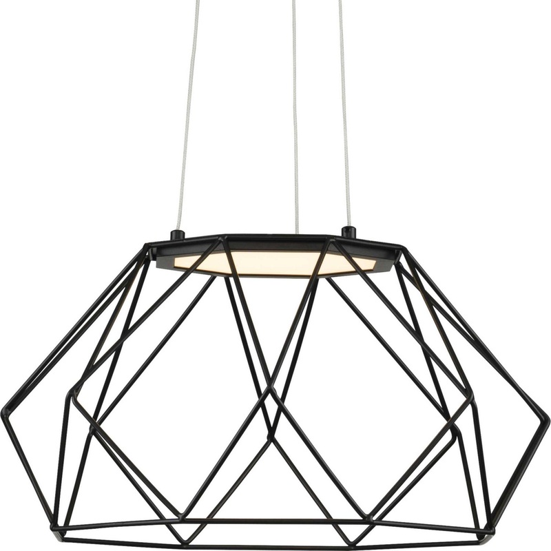 Geodesic Led LED Pendant in Matte Black
