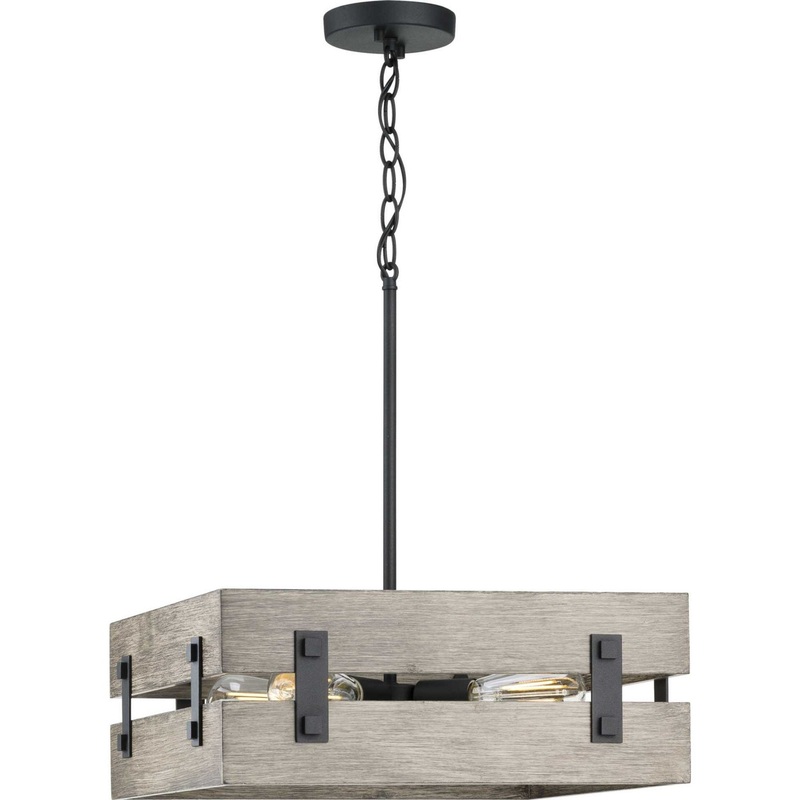Hemsworth Four Light Pendant in Black
