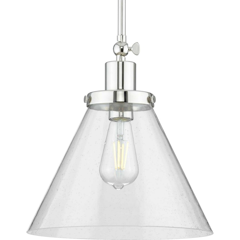 Hinton One Light Pendant in Polished Nickel