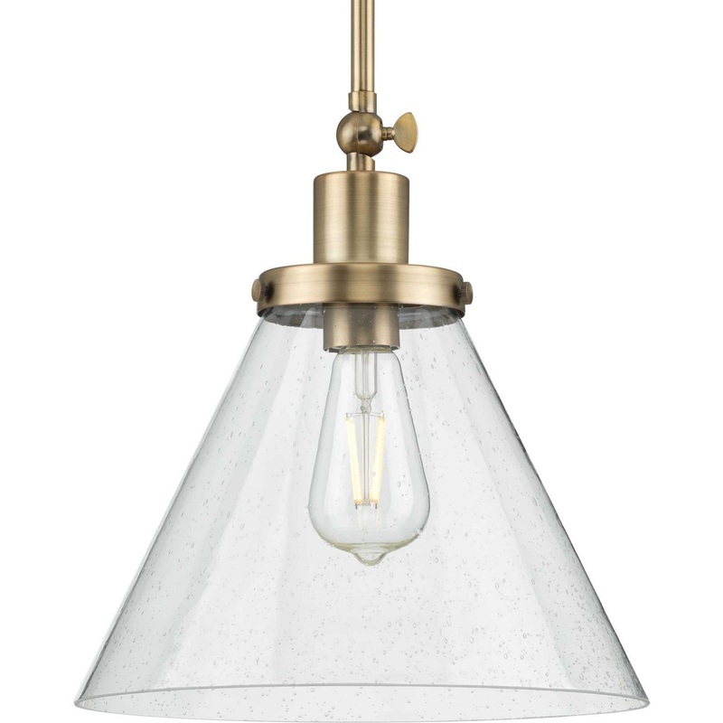 Hinton One Light Pendant in Vintage Brass
