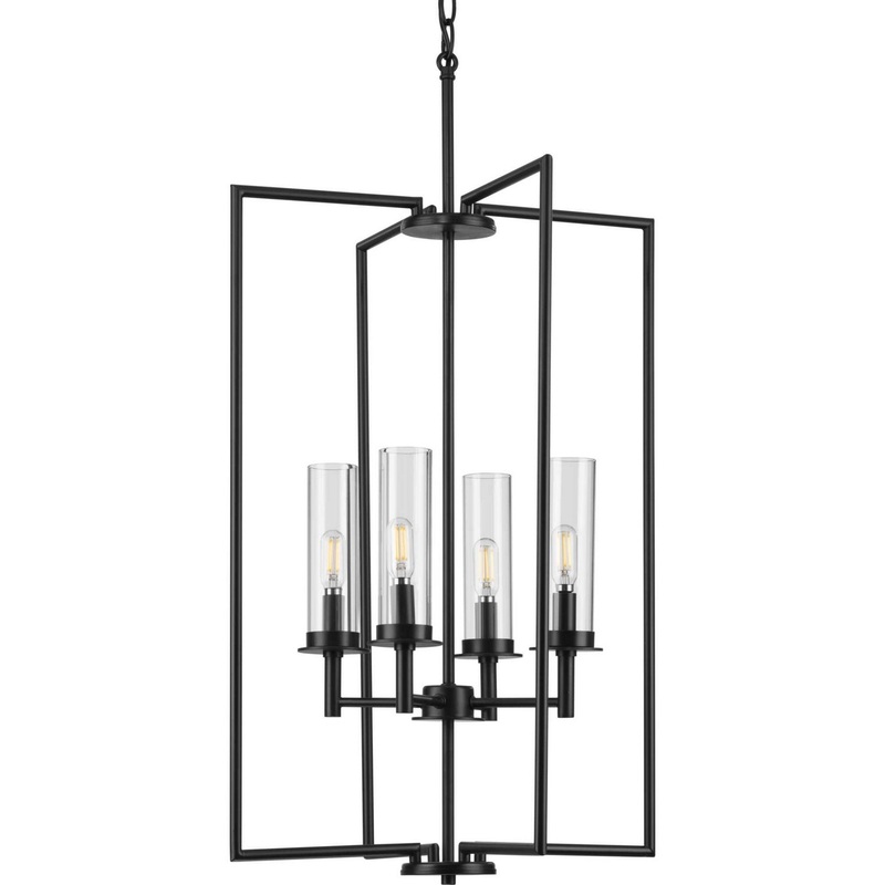 Kellwyn Four Light Foyer Pendant in Matte Black