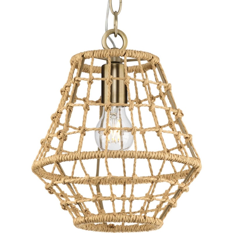 Laila One Light Pendant in Vintage Brass