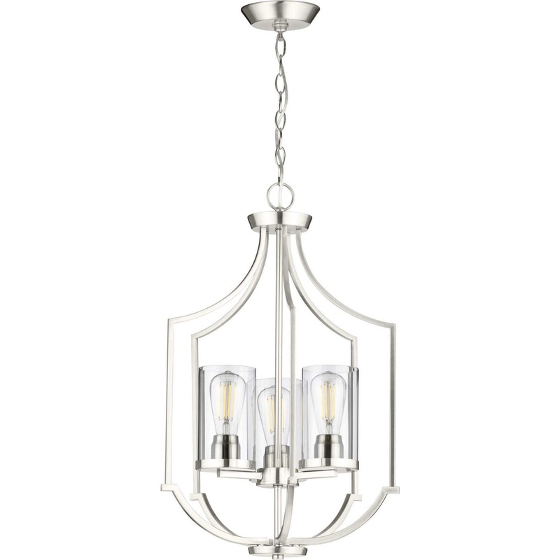 Lassiter Three Light Foyer Pendant in Brushed Nickel