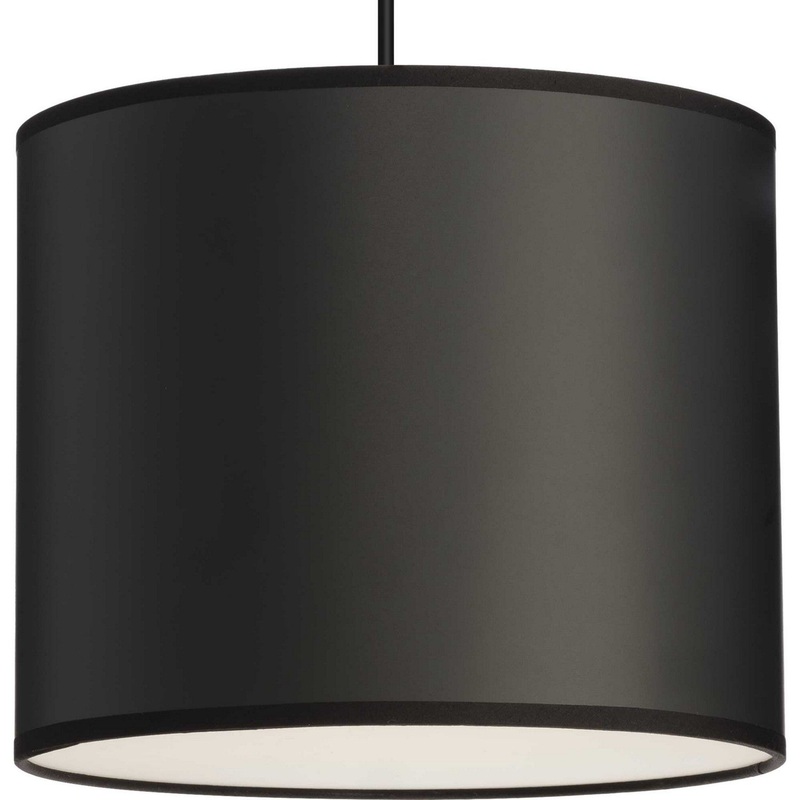 Markor One Light Pendant in Black Parchment