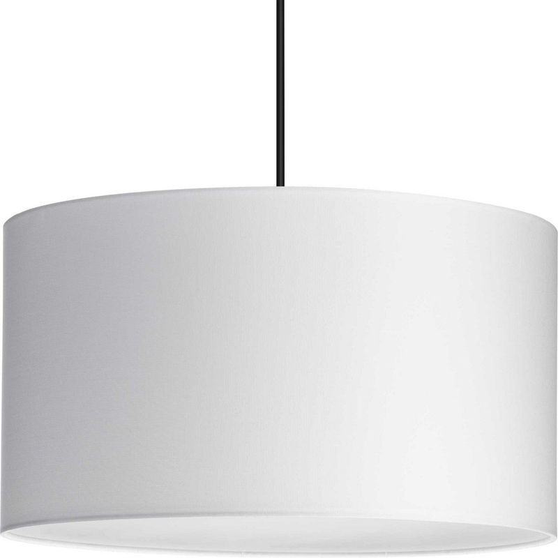 Markor Three Light Pendant in White Linen