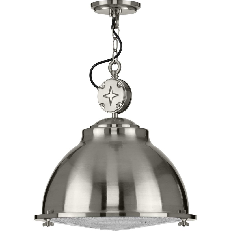 Medal One Light Pendant in Brushed Nickel