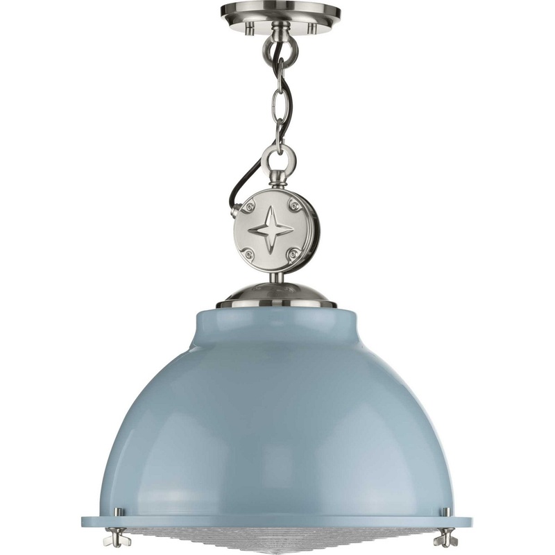 Medal One Light Pendant in Coastal Blue