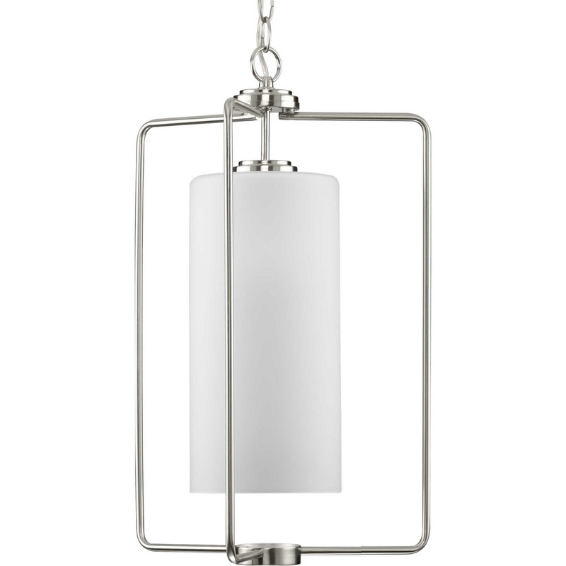 Merry One Light Foyer Pendant in Brushed Nickel