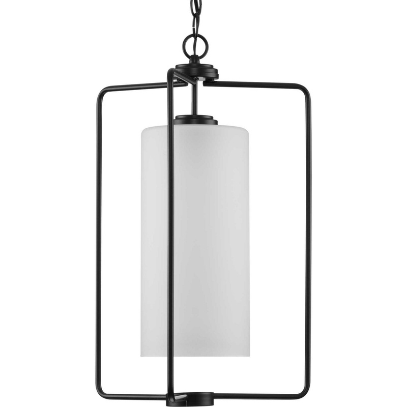 Merry One Light Foyer Pendant in Matte Black