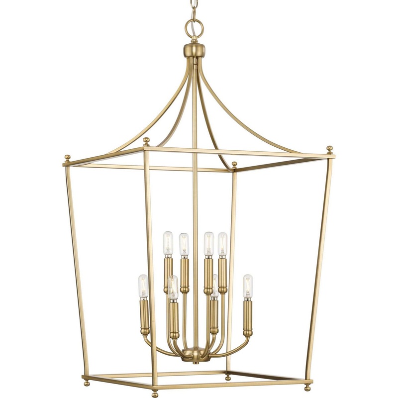 Parkhurst Eight Light Foyer Chandelier in Brushed Bronze