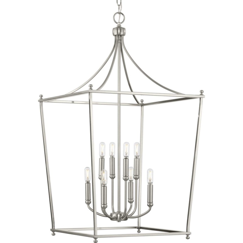 Parkhurst Eight Light Foyer Chandelier in Brushed Nickel