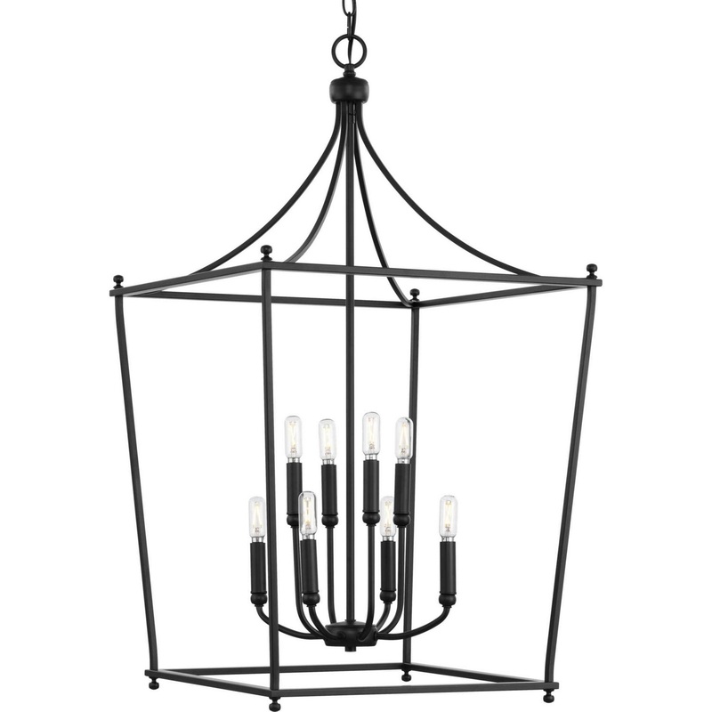 Parkhurst Eight Light Foyer Chandelier in Matte Black
