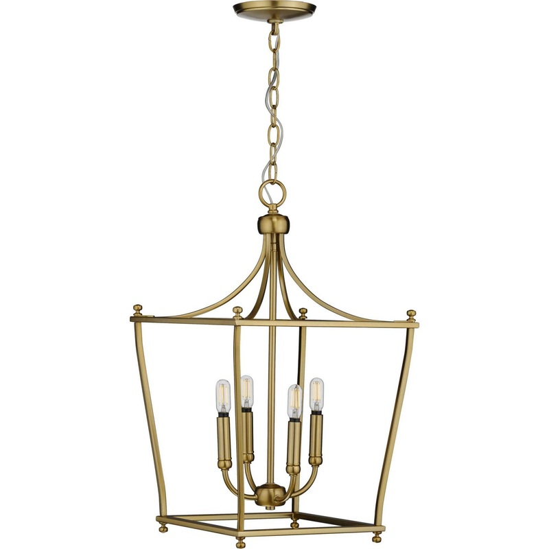 Parkhurst Four Light Foyer Pendant in Brushed Bronze