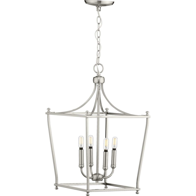 Parkhurst Four Light Foyer Pendant in Brushed Nickel