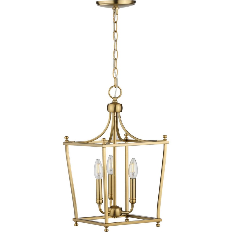 Parkhurst Three Light Foyer Pendant in Brushed Bronze