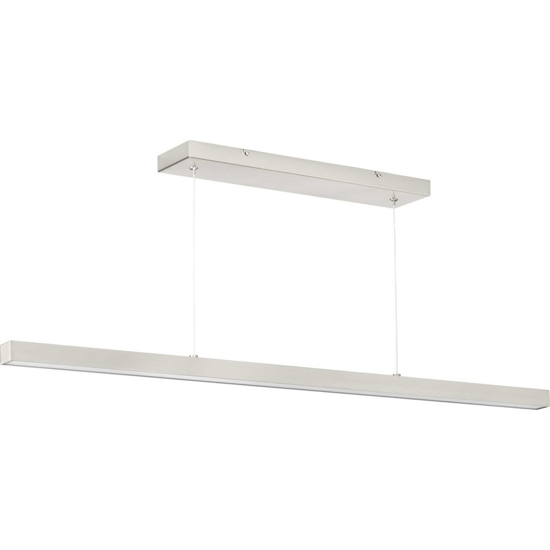 Planck Led LED Pendant in Brushed Nickel