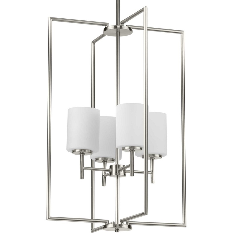 Replay Four Light Foyer Pendant in Brushed Nickel