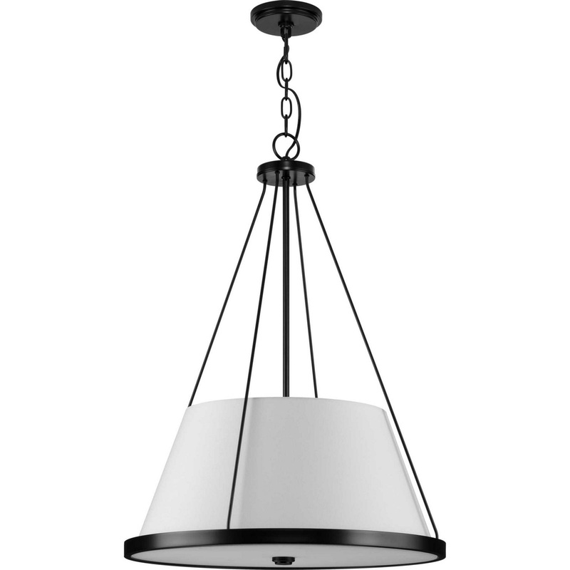 Saffert Three Light Pendant in Matte Black