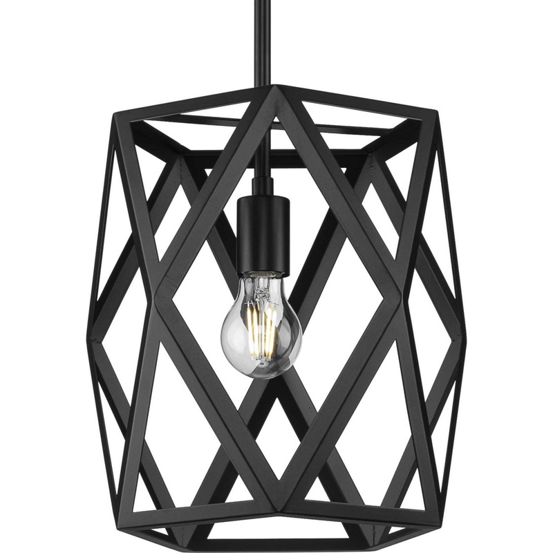 Saucedo One Light Pendant in Matte Black