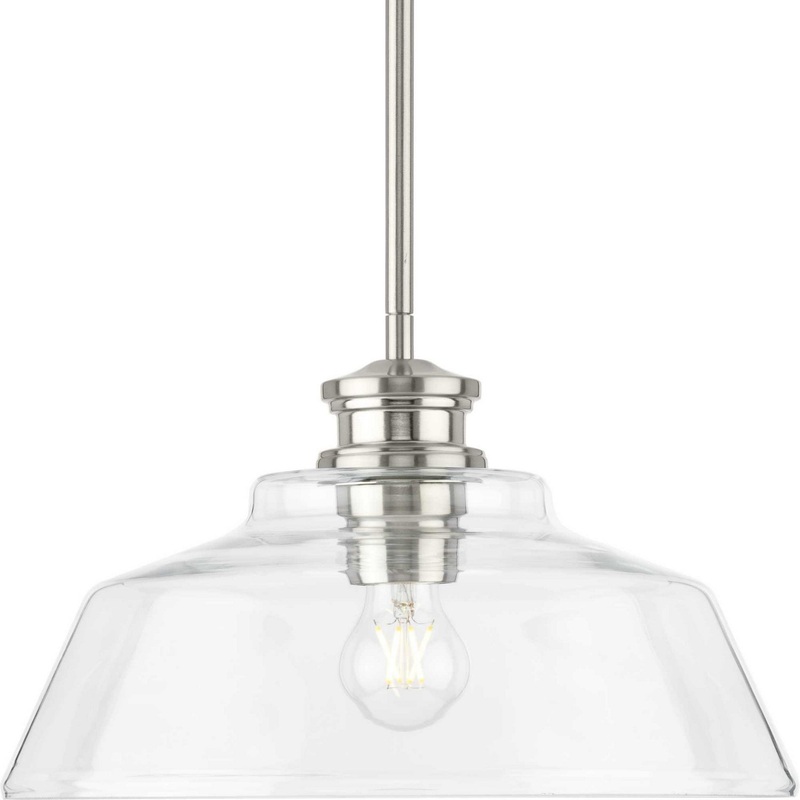 Singleton One Light Pendant in Brushed Nickel