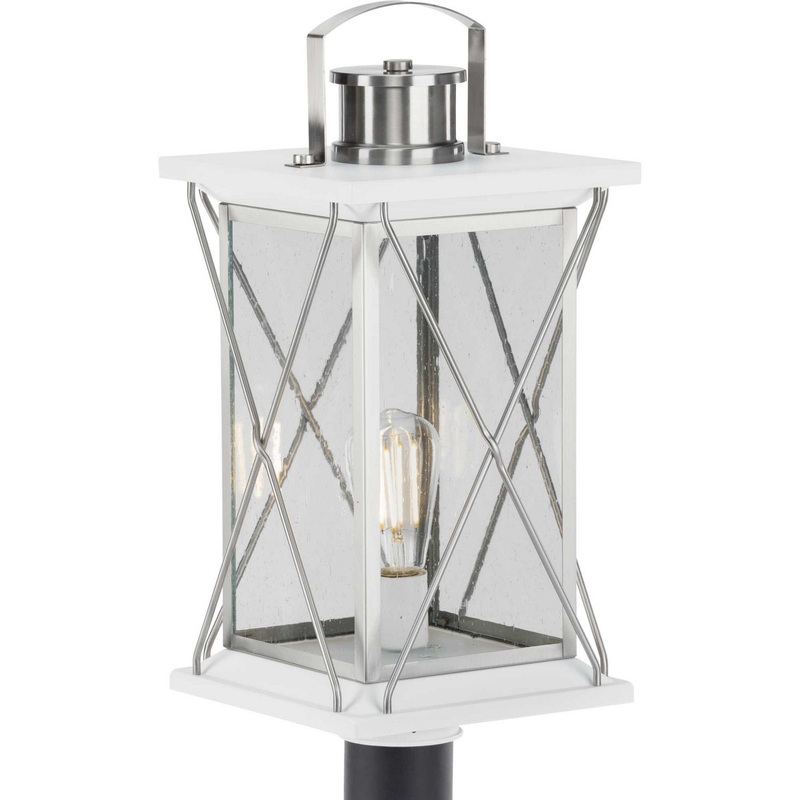 Barlowe One Light Post Lantern in Stainless Steel