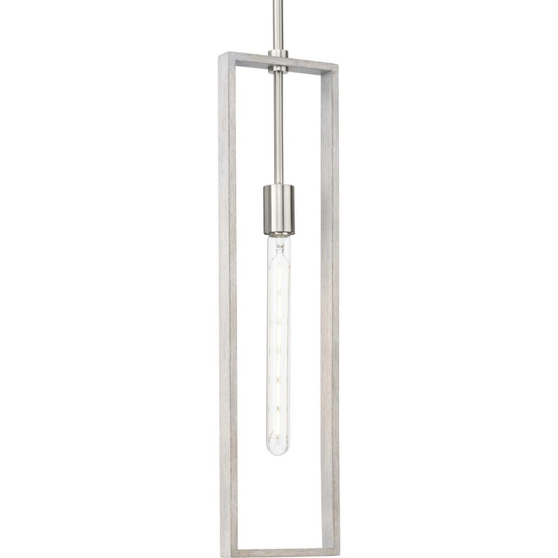 Boundary One Light Pendant in Brushed Nickel