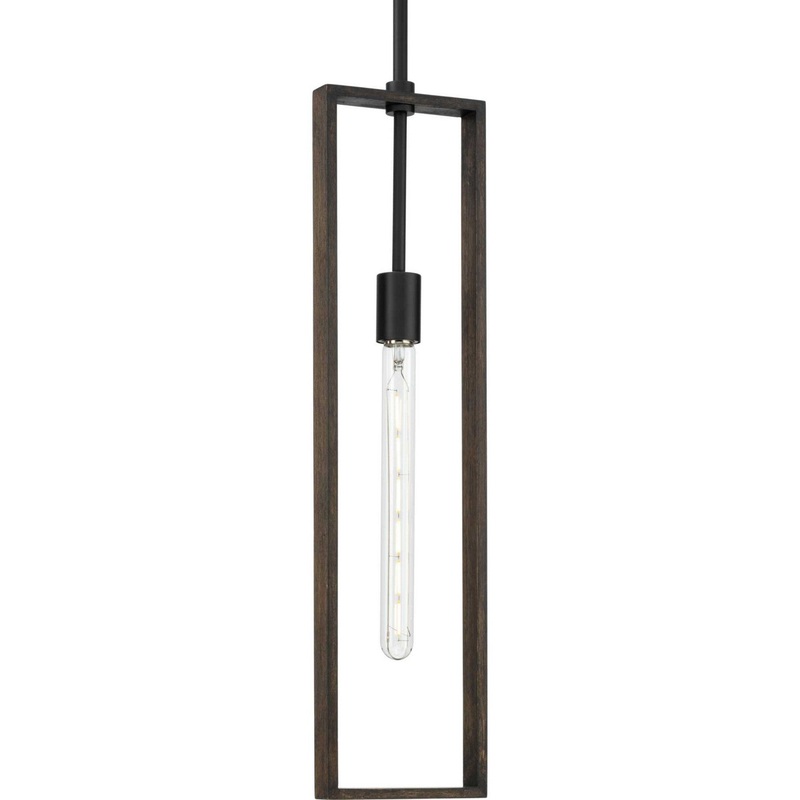 Boundary One Light Pendant in Matte Black