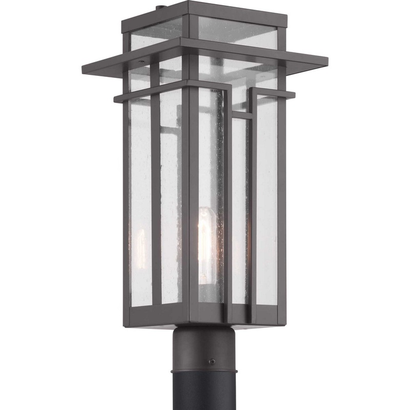 Boxwood One Light Post Lantern in Antique Bronze