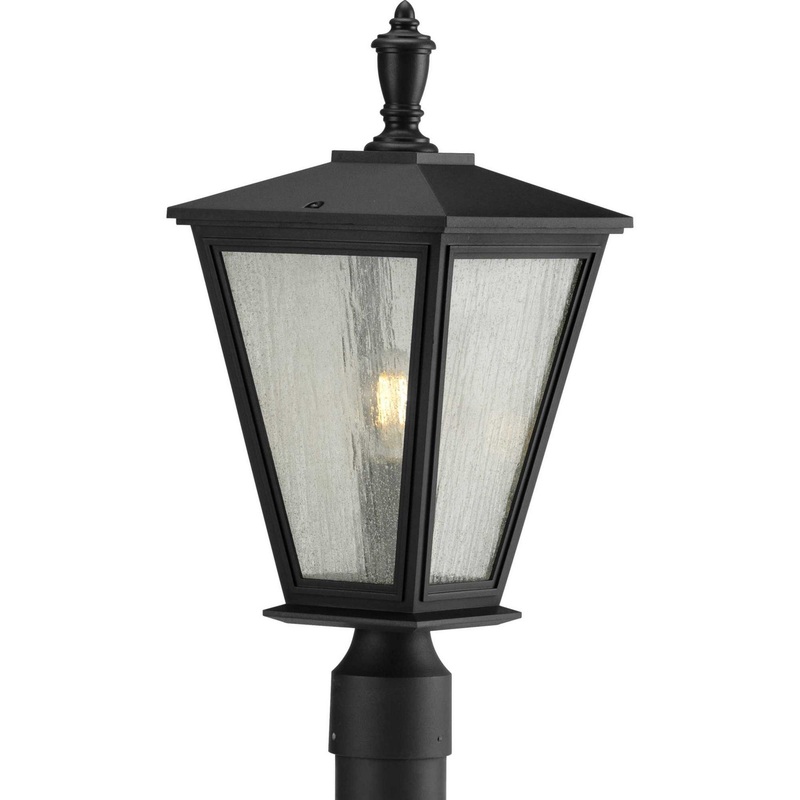 Cardiff One Light Post Lantern in Black