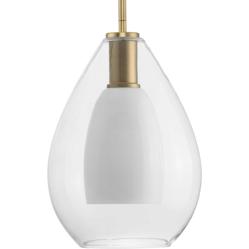 Carillon One Light Pendant in Brushed Gold