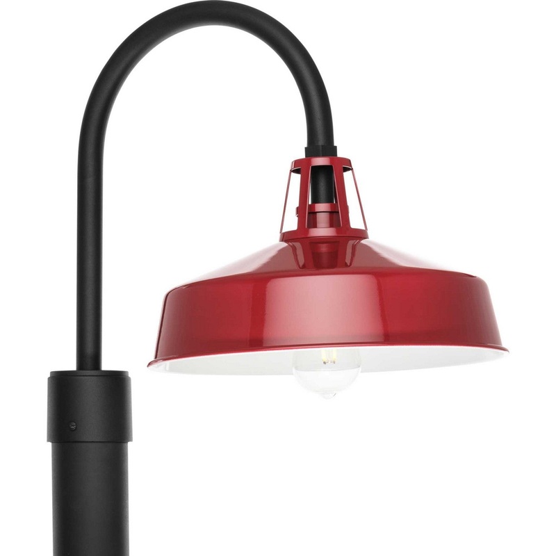 Cedar Springs One Light Outdoor Post Lantern in Red