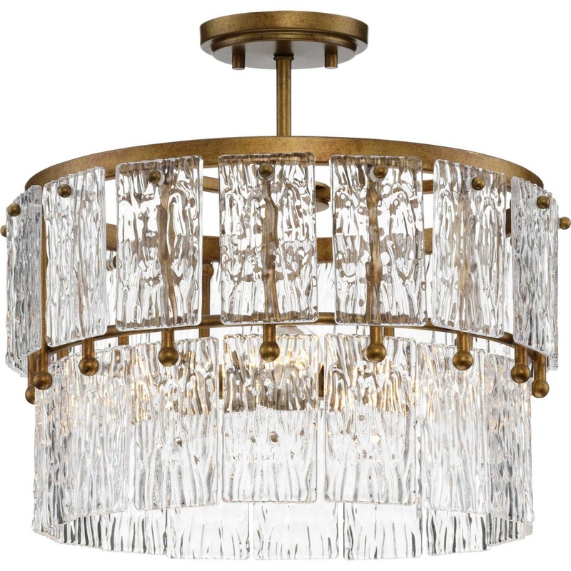 Chevall Three Light Pendant in Gold Ombre