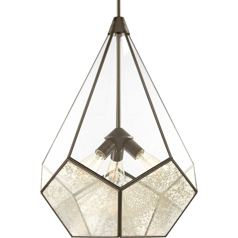 Cinq Three Light Pendant in Antique Bronze