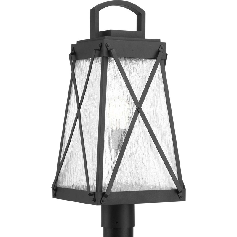 Creighton One Light Post Lantern in Black