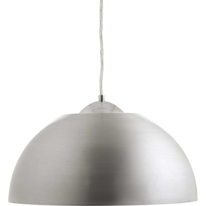 Dome Led LED Pendant in Satin Aluminum