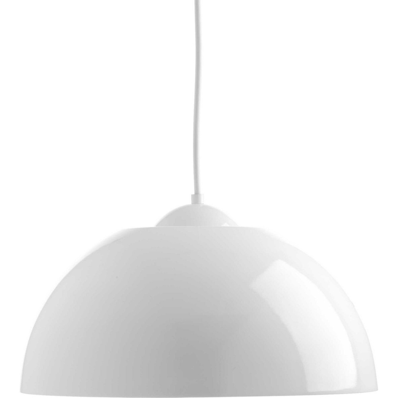Dome Led LED Pendant in White