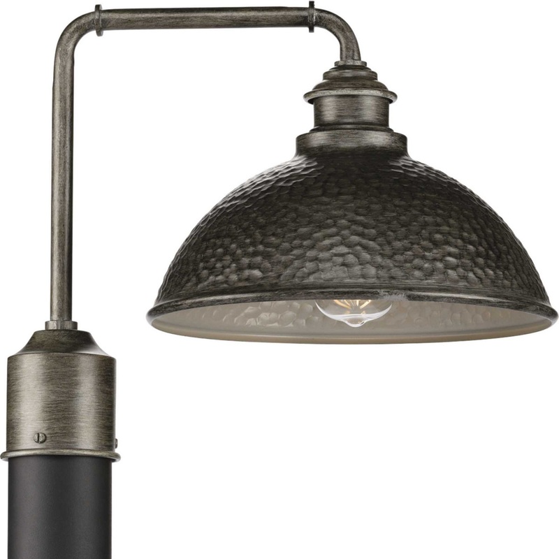 Englewood One Light Post Lantern in Antique Pewter