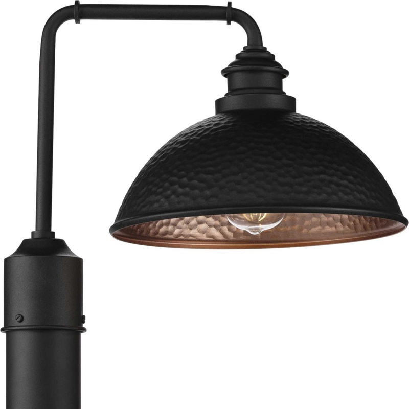 Englewood One Light Post Lantern in Black