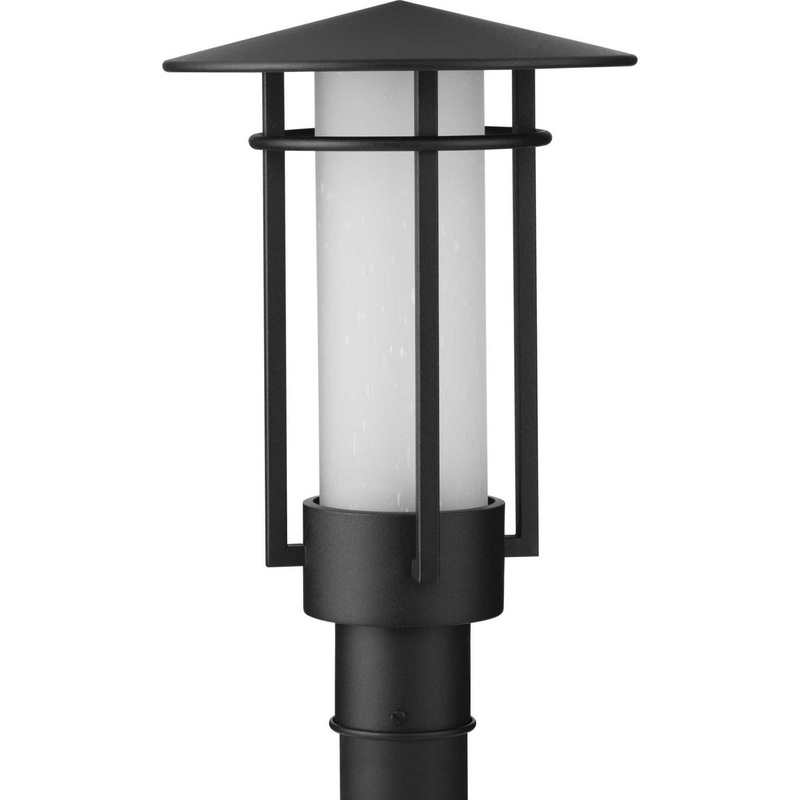 Exton One Light Post Lantern in Textured Black