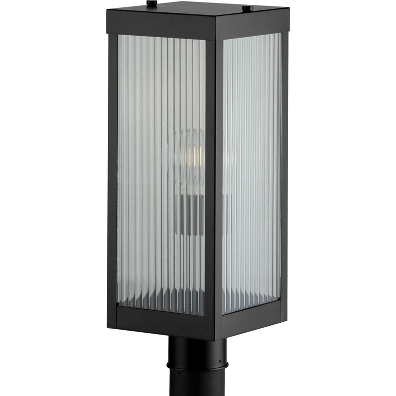 Felton One Light Post Lantern in Black