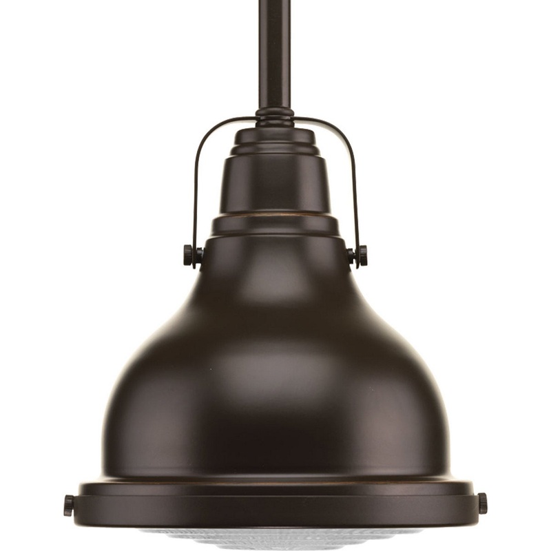 Fresnel Pendant One Light Mini Pendant in Oil Rubbed Bronze