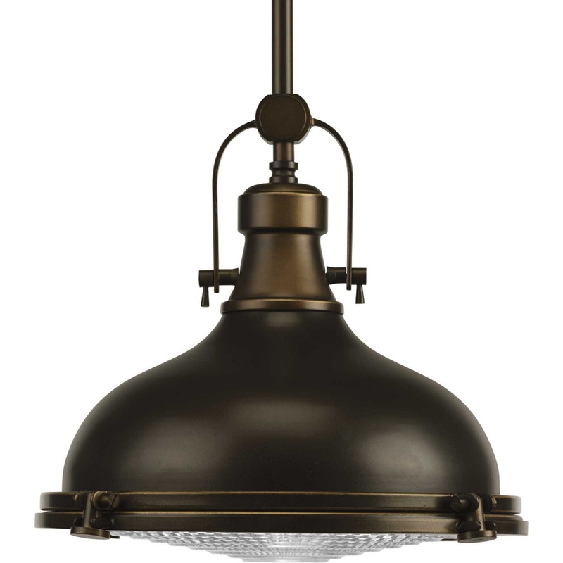 Fresnel Pendant One Light Pendant in Oil Rubbed Bronze