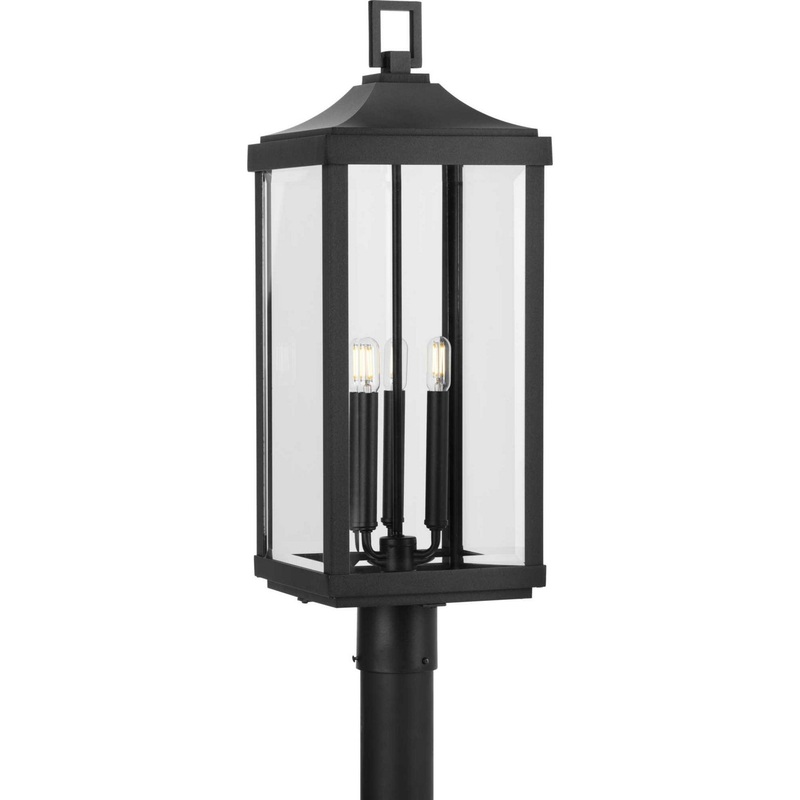 Gibbes Street Three Light Post Lantern in Black