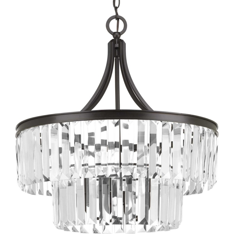 Glimmer Five Light Pendant in Antique Bronze