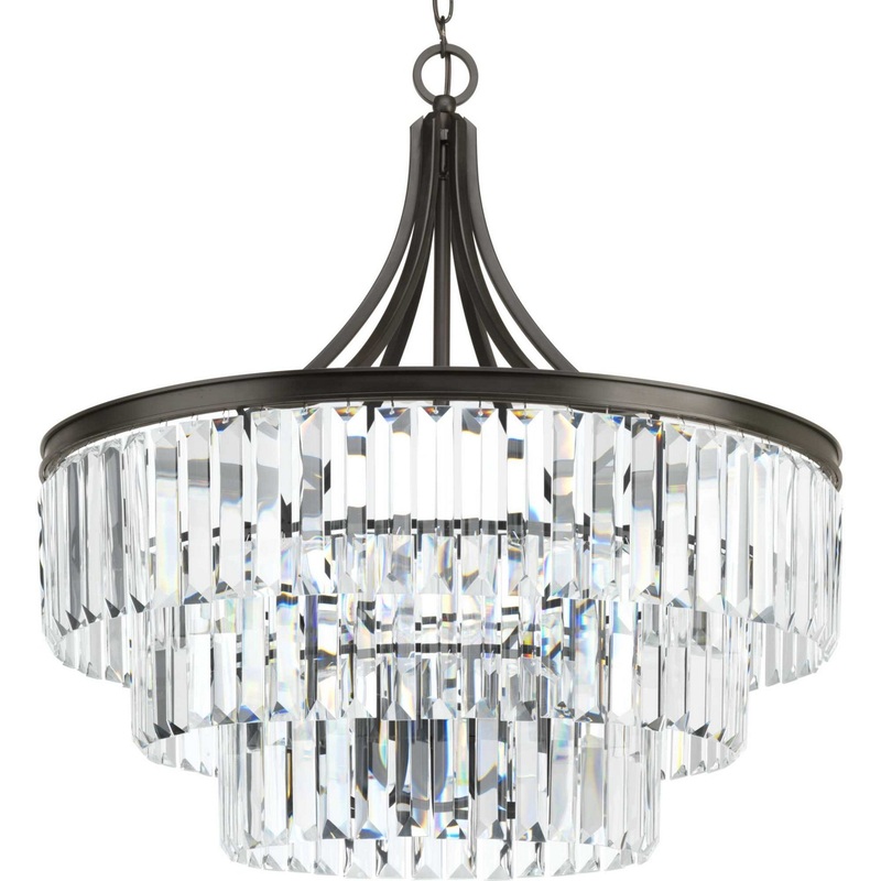 Glimmer Six Light Pendant in Antique Bronze