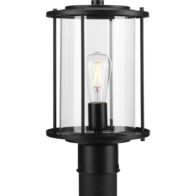 Gunther One Light Outdoor Post Lantern in Matte Black