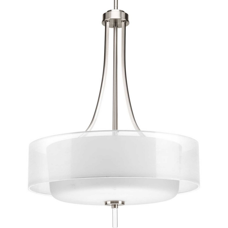 Invite Four Light Pendant in Brushed Nickel