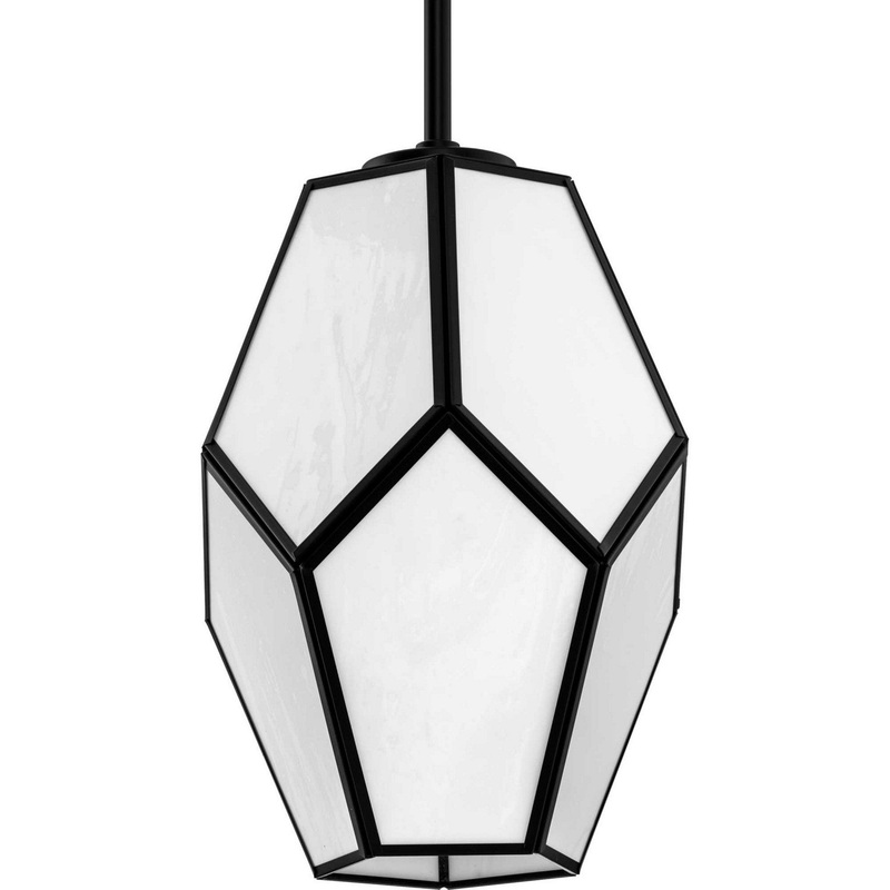 Latham One Light Pendant in Matte Black